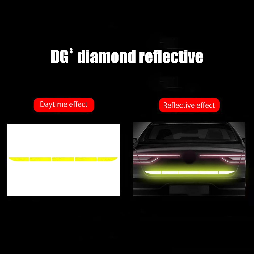 

3Pcs/Set Anti-collision warning sticker Car Sticker Reflective Warning Safety Tape Waterproof Auto Warning Reflective Stickers