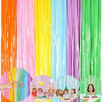 party backdrop tinsel fringe plastic curtains wedding festival wall decoration birthday baby shower curtain photo props supplies