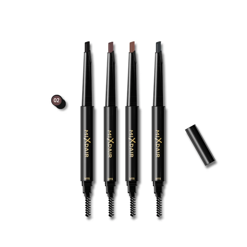 MIXDAIR 8093 Eyebrow Enhancer With Stencil Eye Makeup Tools Cosmetics Natural Long Lasting Paint Waterproof Black Pencil | Красота и