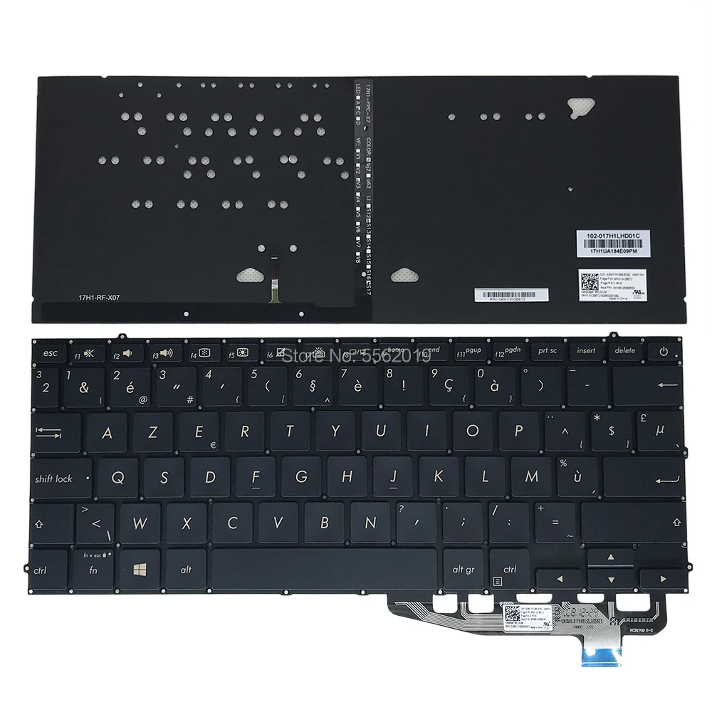 

OVY BE Backlit keyboard for ASUS zenbook UX391 UX391UA UX391FA XH74T Belgium Belgian blue backlit keyboards 0KNB0 2606BE00 new