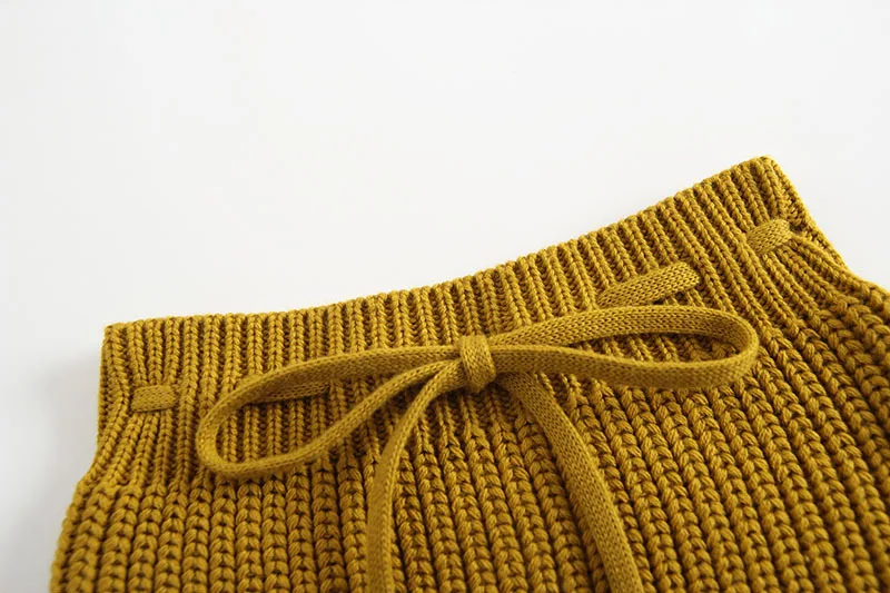 Осень-зима 2020 детская одежда для мальчиков и девочек Хлопковый вязаный костюм