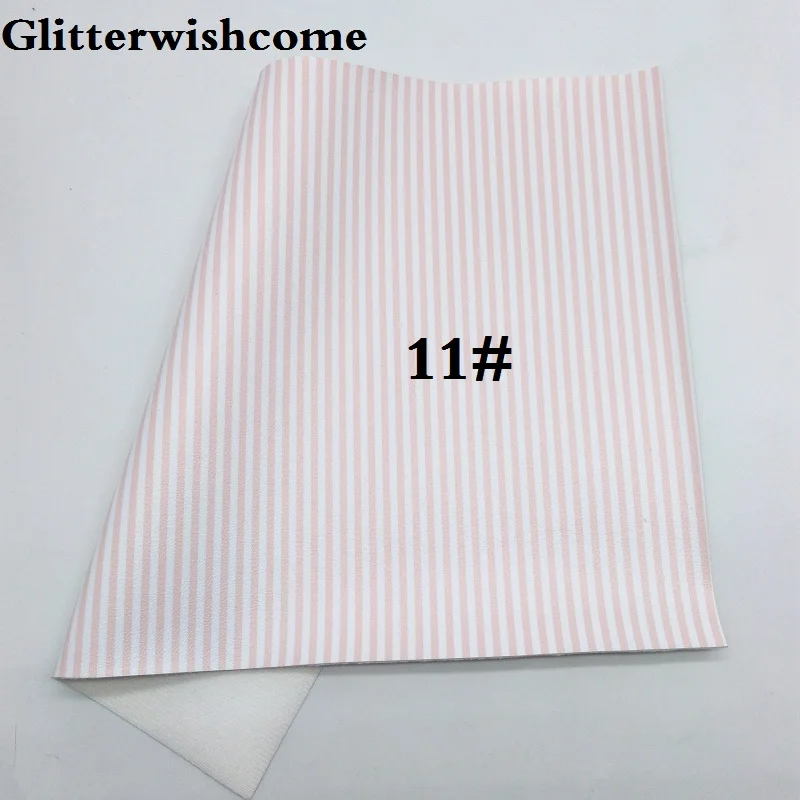 11 Glitterwishcome 21X29 см A4 размер винил для бантов печатные полосы Кожа Fabirc искусственная кожа листы для бантов, GM184A - Цвет: 11