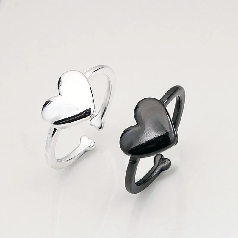 Высокое качество посеребренные кольца для женщин ювелирные изделия милое сердце