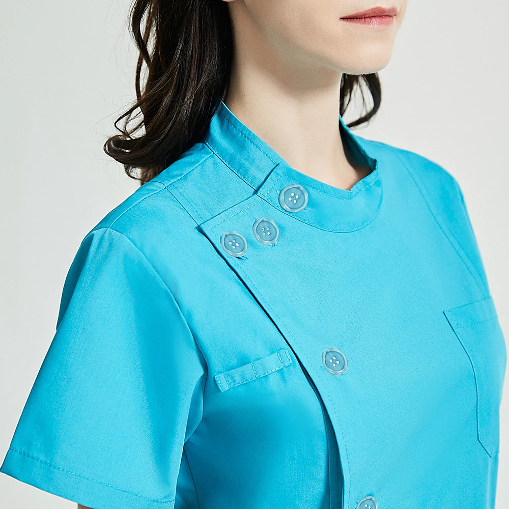 Мужская и женская Косметическая униформа скраб-блузка скраб-брюки с карманом