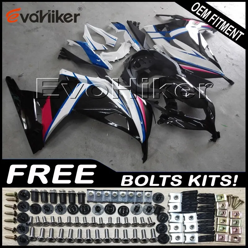 

Custom motorcycle plastic cover for ZX300R EX300 2013-2014 ABS motor panels Injection mold white black+gifts