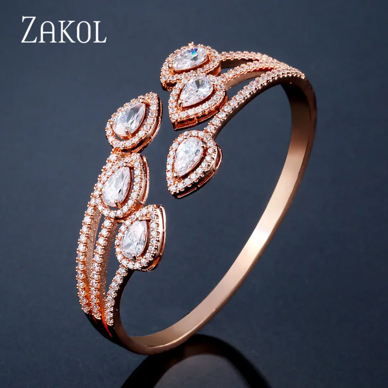 ZAKOL Роскошные кубические циркониевые капли Феникс Искусственные Свадебные