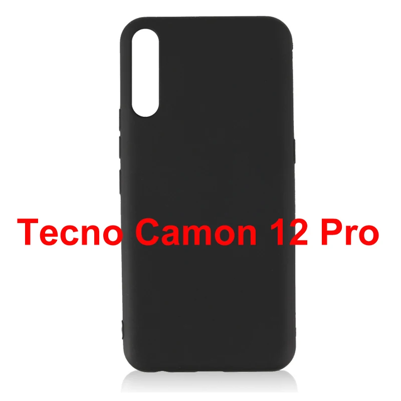 Чехол Tecno Camon 12 Pro CC9 силиконовый чехол мягкий ТПУ Матовый Черный Защитный для