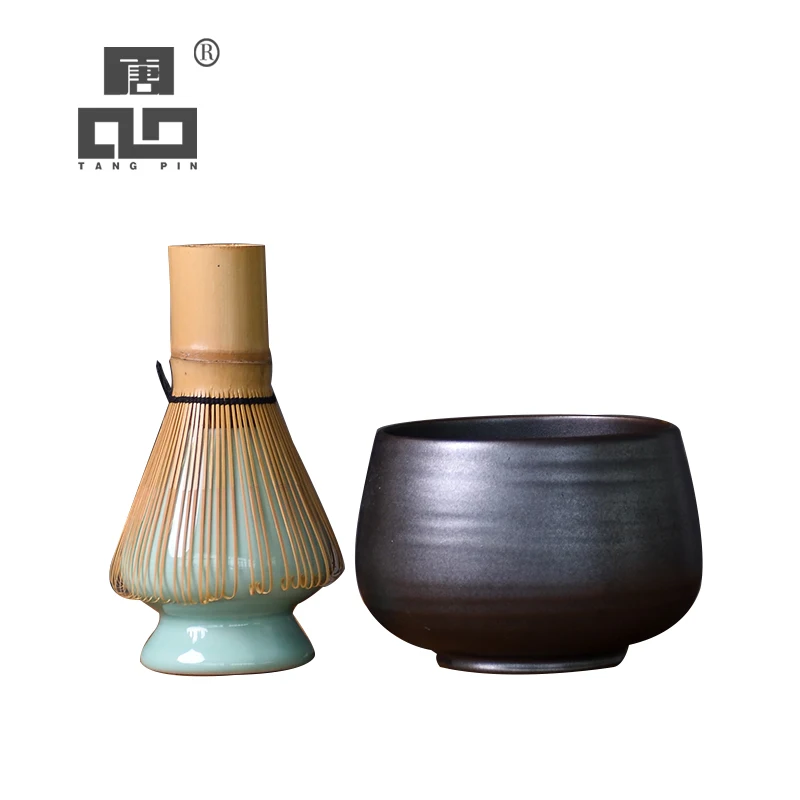 Японские керамические чаши маття TANGPIN с бамбуковым венчиком наборы для чайной