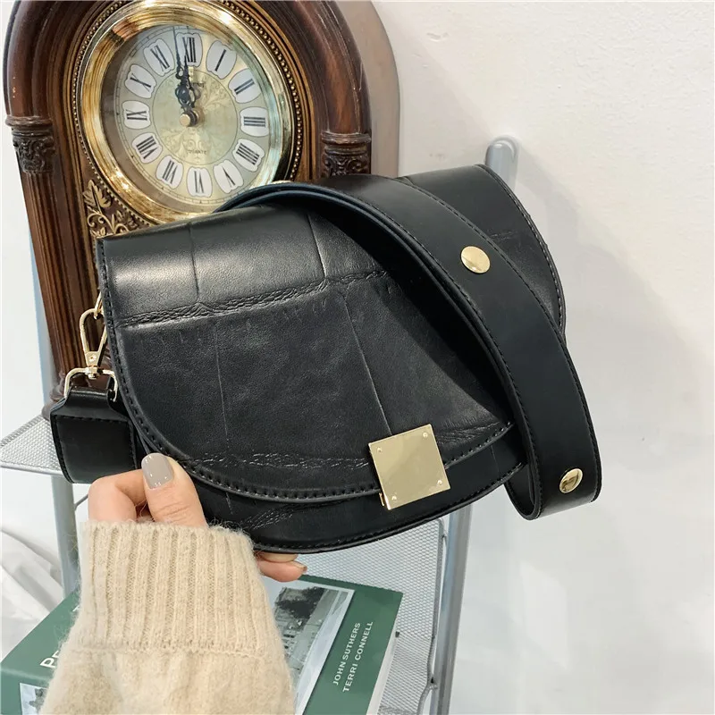 

Stone Pattern Crossbody Bags For Women 2021 Luxury Women Bag Designer Pu Leather Shoulder Bag Vintage Female Small Saddle Bag