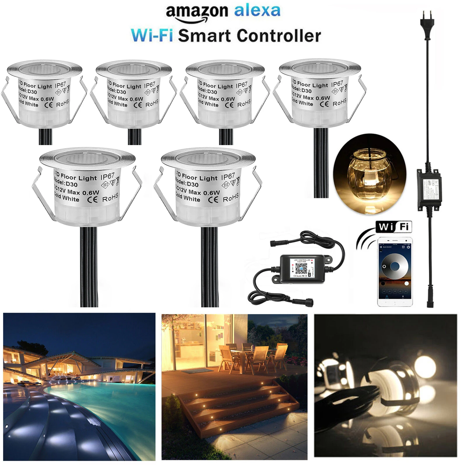 Уличная террасная светодиодная лампа палубные светильники для ступенек по