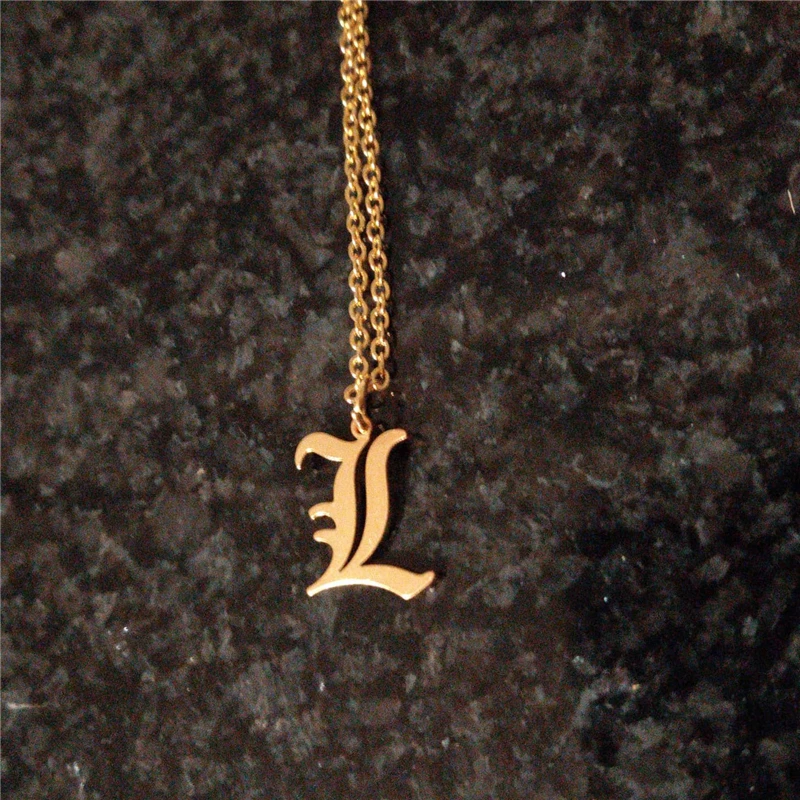 Старое Английское обычное Столичное начальное A-Z ожерелье с буквенным принтом