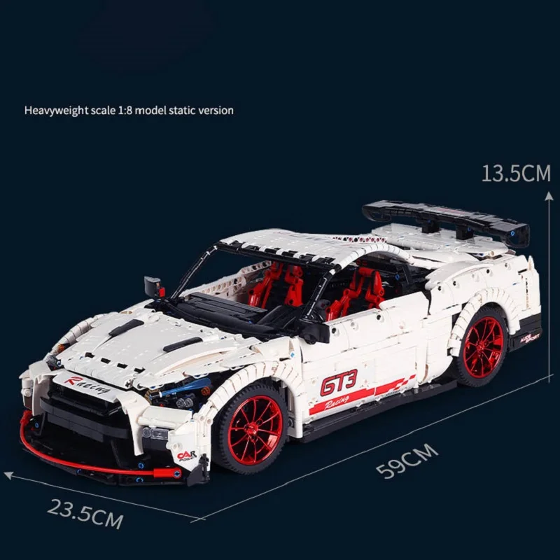 Строительные блоки для автомобиля серии MOC 25326 Nissan GT R Скорость гонки набор сделай
