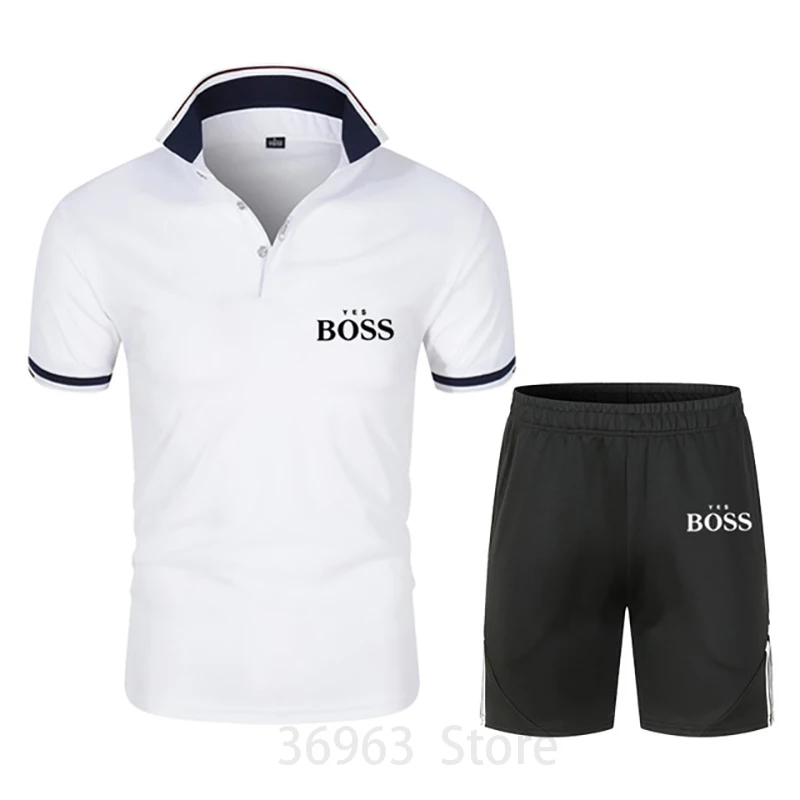 

Yes Polo shirt summer original brand men's shirt shorts breathable cool casual sports outdoor two-piece suit