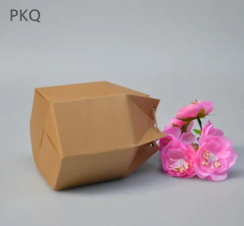 20 шт. креативная бумажная Подарочная коробка коричневая крафт-бумага