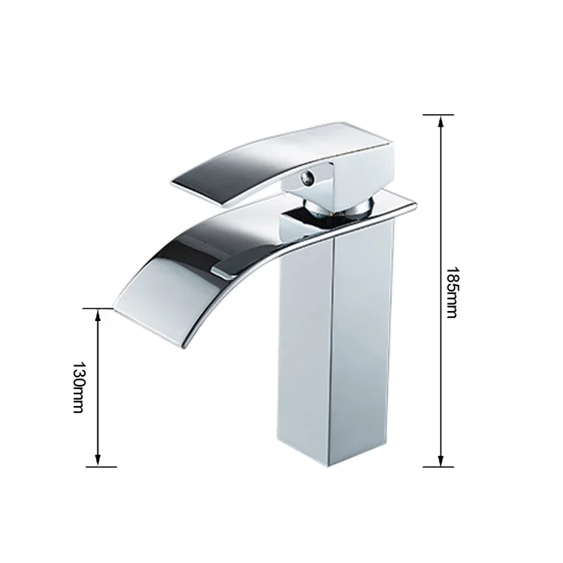 Смеситель с одним отверстием для горячей и холодной раковины креативный водопад