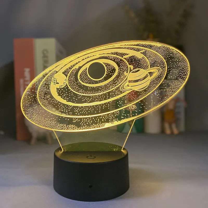 

Cool Galaxy Solar System 3d Led Night Light for Hoom Room Decor Colorful 3d Table Lamp for Children Bedroom Birthday Gifts