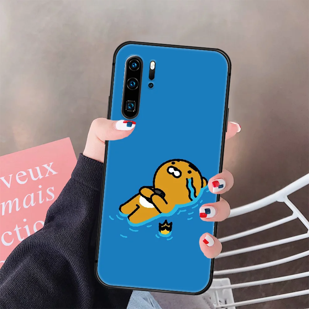 

Cartoon Cute Ryan bear Phone Case Cover Hull For Huawei P8 P9 P10 P20 P30 P40 Lite Pro Plus Smart Z 2019 black Waterproof