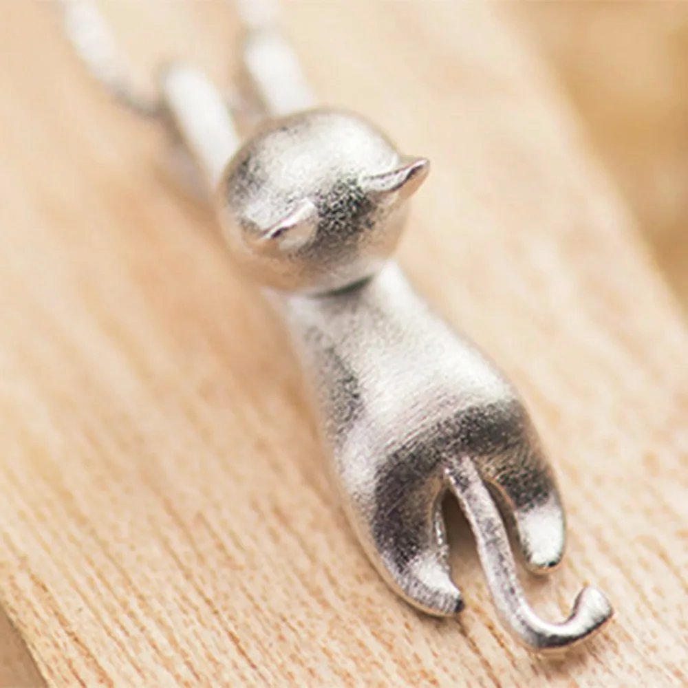 Женское милое крошечное ожерелье с котенком кулон ювелирное изделие подарок