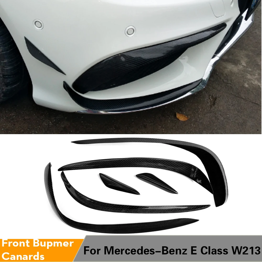 Для Mercedes Benz E Class W213 E250 E300 E400 Sport Sedan 2017 2019 украшение из углеродного волокна передний