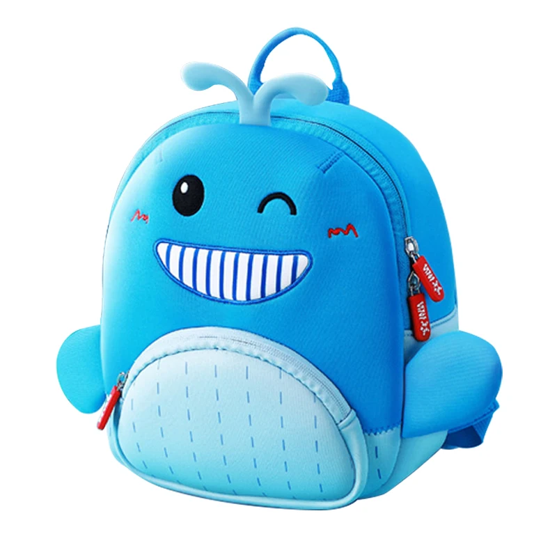 Школьные ранцы для мальчиков и девочек детские рюкзаки с 3D принтом синего Кита