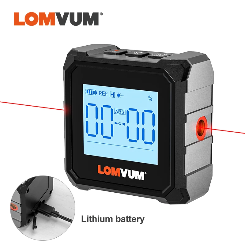 

LOMVUM Digital Protractor Inclinometer Magnetic Base Electronic Level Box Magnetic Base Angle Gauge Meter Measuring Tools