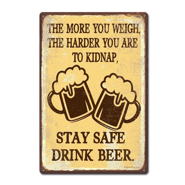 

Забавное пиво Stay Save Bar Pub Vintage Ретро жестяной знак металлический плакат, металлический декор, настенный плакат, Настенный декор