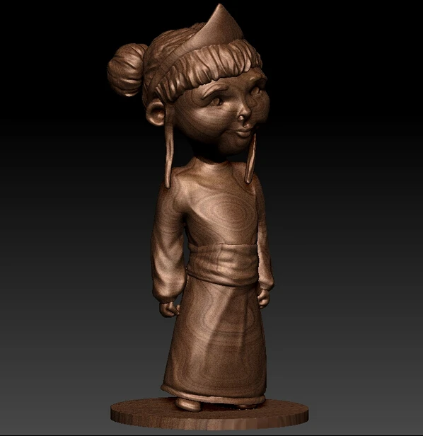 

3D model for cnc or 3D printers in STL file format Little princess