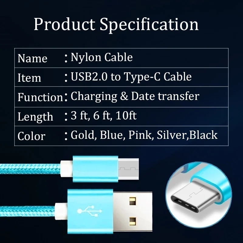 Usb-кабель с портом типа C телефон зарядное устройство кабель для Samsung S20 S10 A51 A9