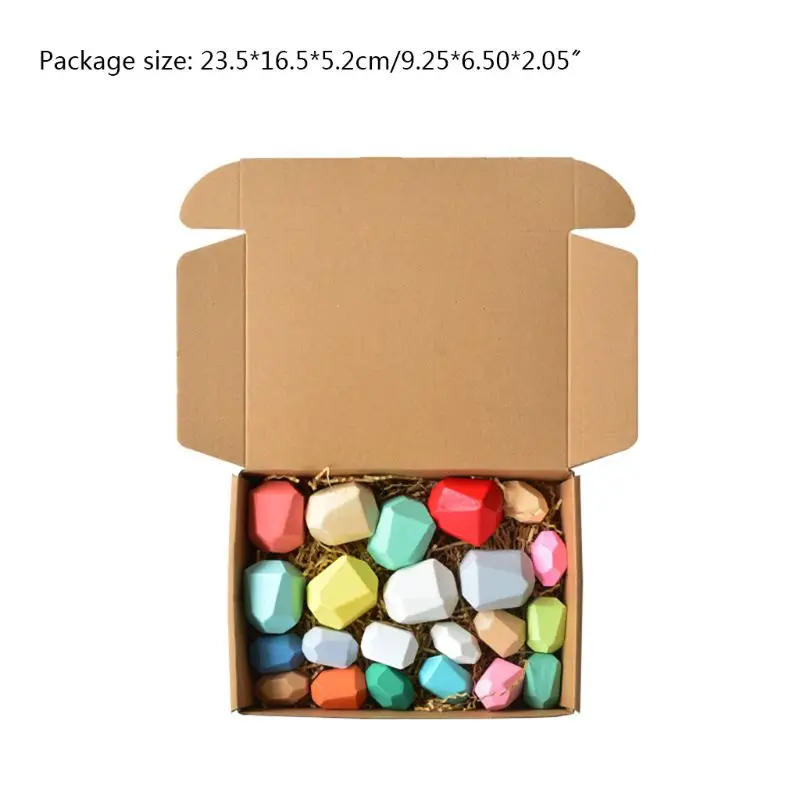 22 шт. детский Деревянный конструктор камень|Игрушки развивающие| |