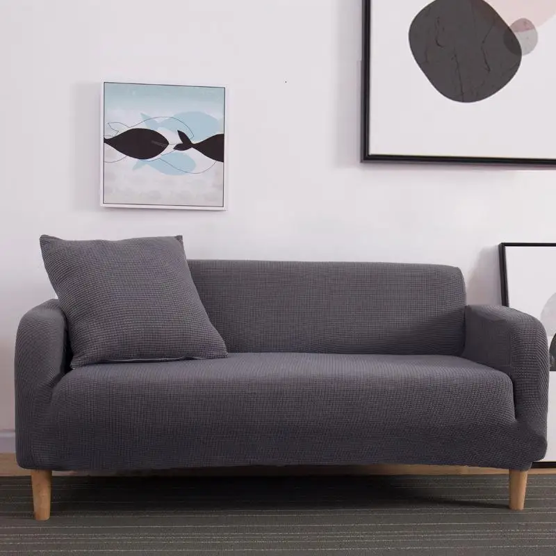 

Universal Knitted Thickened Sofa Cover Pure Color Single Double Three Seats Sofa Cover Full Cover Sofa Cushion Cover