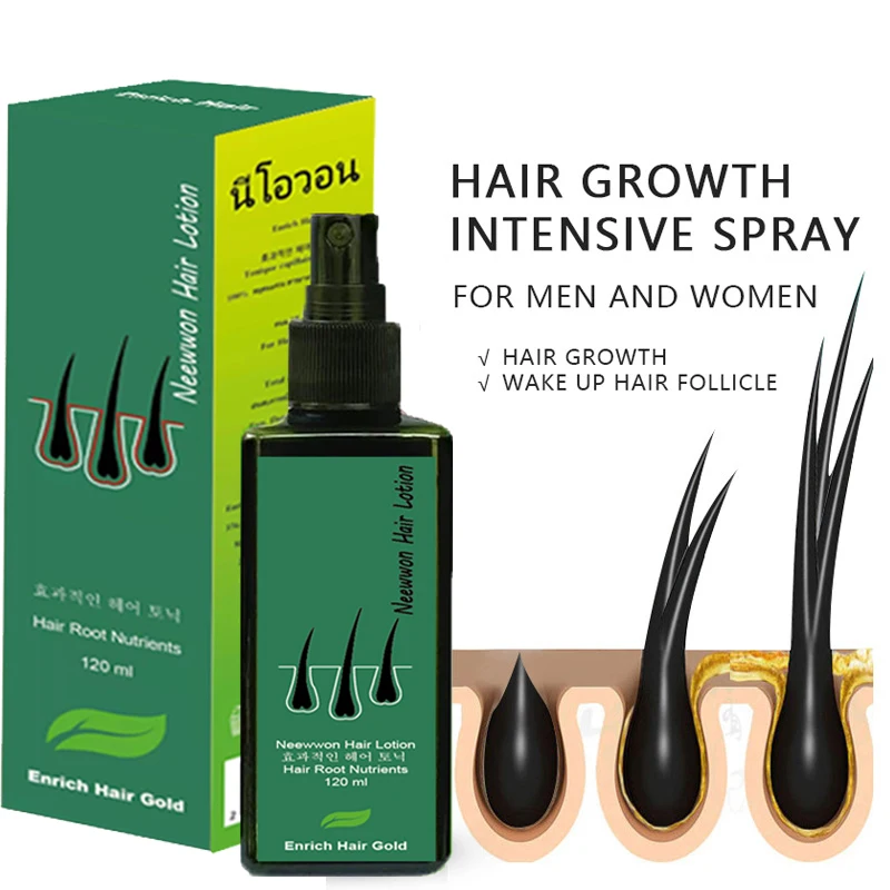 Effective 120ML Hair Growth nutrition Essence Oil Loss Treatment for Men Women Thailand effective hair lotion | Красота и здоровье