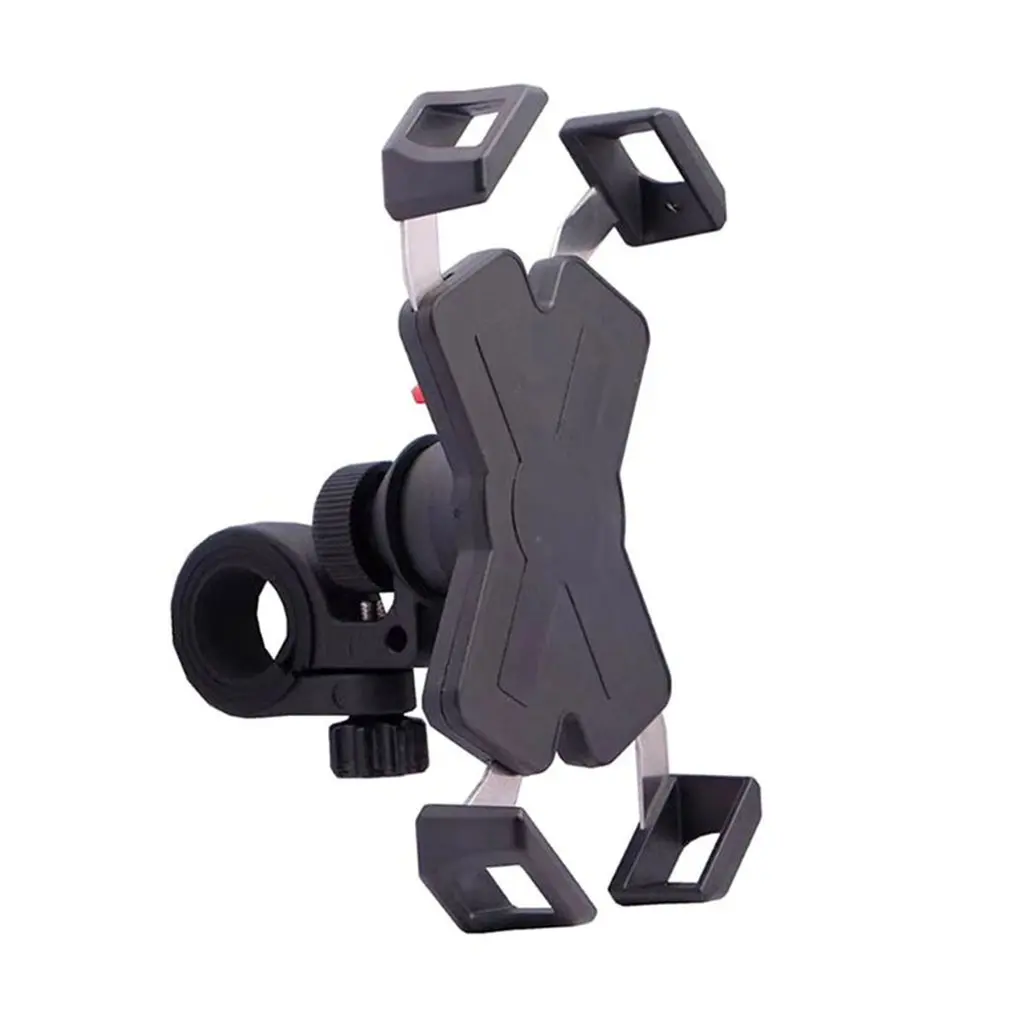 

Bike Phone Mount Metal Motorcycle Handlebar Stainless Steel Phone Holder Scooter Phone Clamp With 360 Degree Rotation