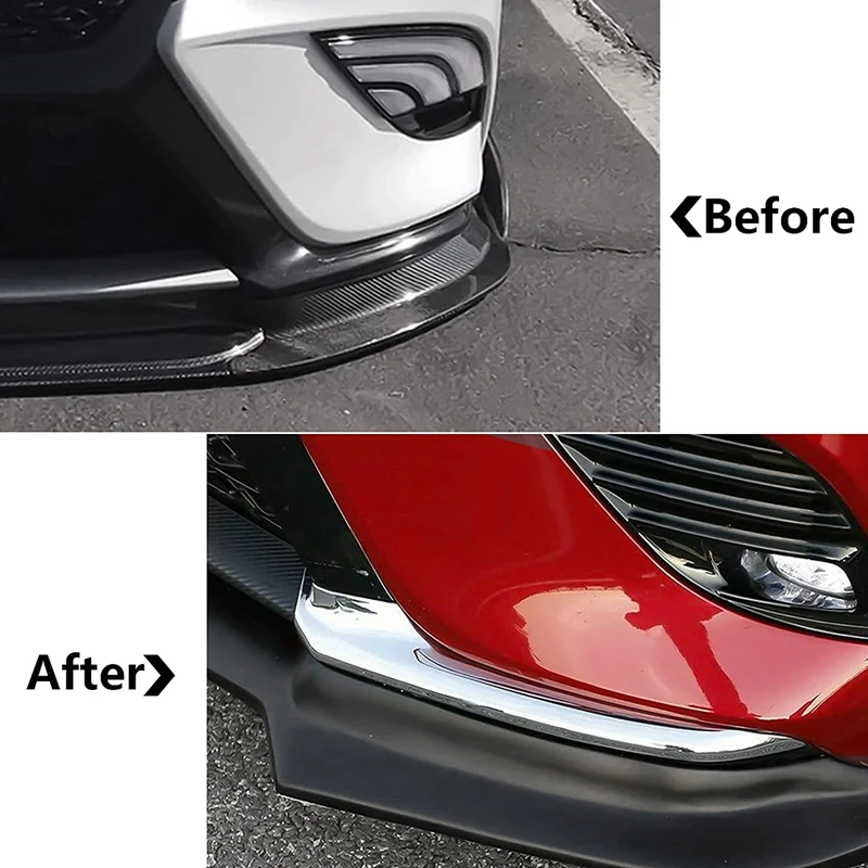 Car Front Bumper Side Lip Lower Protector Cover Trim Splitter Spoiler for Toyota Camry 2018 2019 2020 SE/XSE Accessories | Автомобили и
