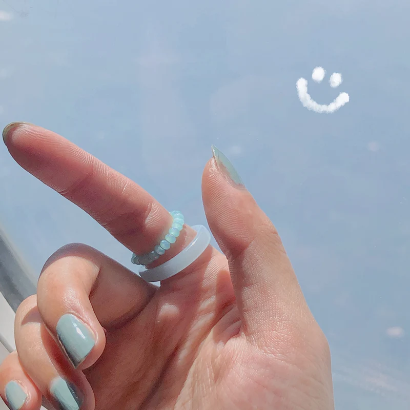 Женские летние кольца AOMU в Корейском стиле с акриловыми кристаллами карамельных