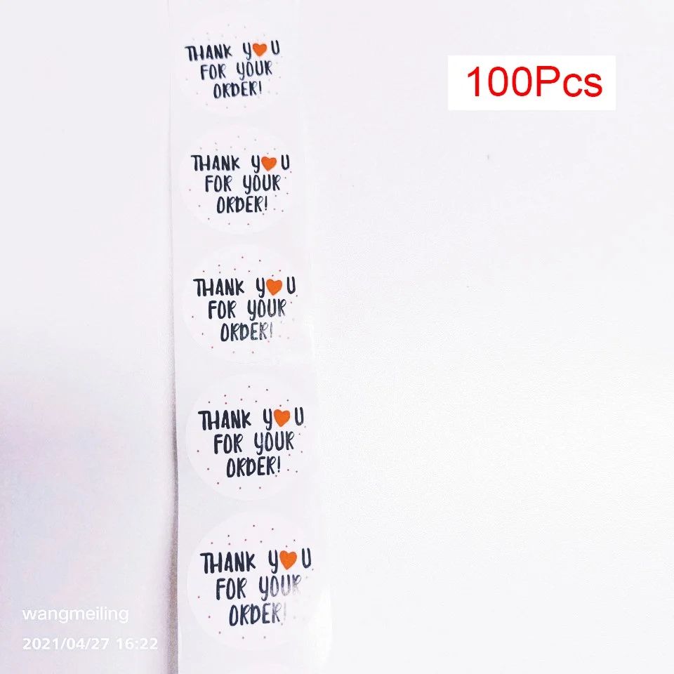 Наклейки Спасибо за заказ 100 шт. наклейки на свадьбу день рождения для подарочной