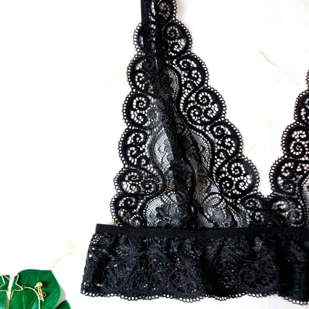 Сексуальный комплект женского нижнего белья с цветочным кружевом Модный