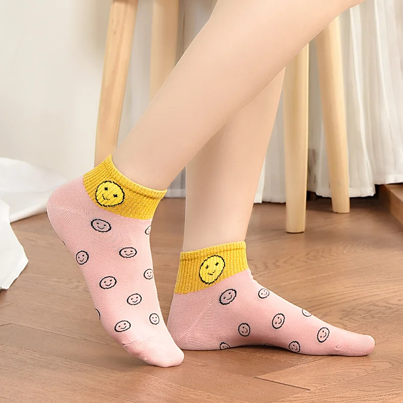 

10 P socks women kawaii cute socks harajuku носки женские funny socks pop socket socks kawaii woman socks ankle low cut cotton