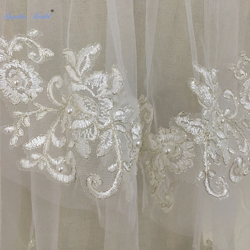 Сапфир люкс 2021 High End два яруса мягкий кружевной тюль свадебные туфли с жемчугом