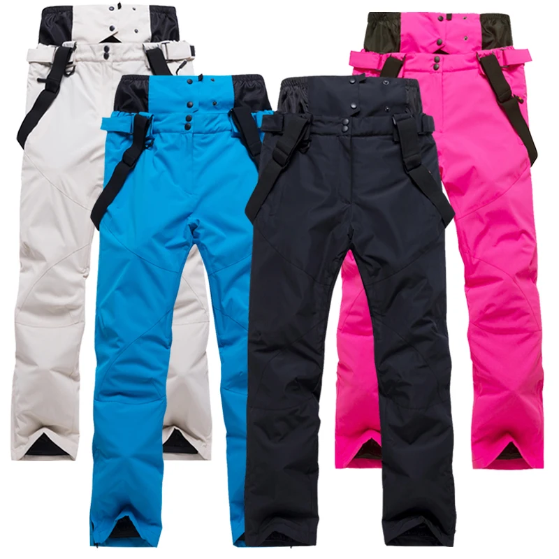 Лыжные брюки для мужчин и женщин ветрозащитные водонепроницаемые теплые парные