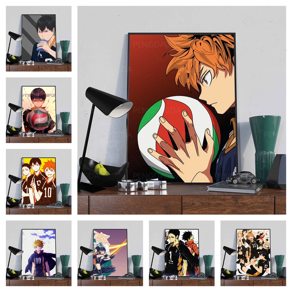 

HD Prints Haikyuu Anime Canvas Painting Wall Art Shoyo Hinata Tobio Kageyama Poster Home Decor Bedroom Modular Pictures No Frame