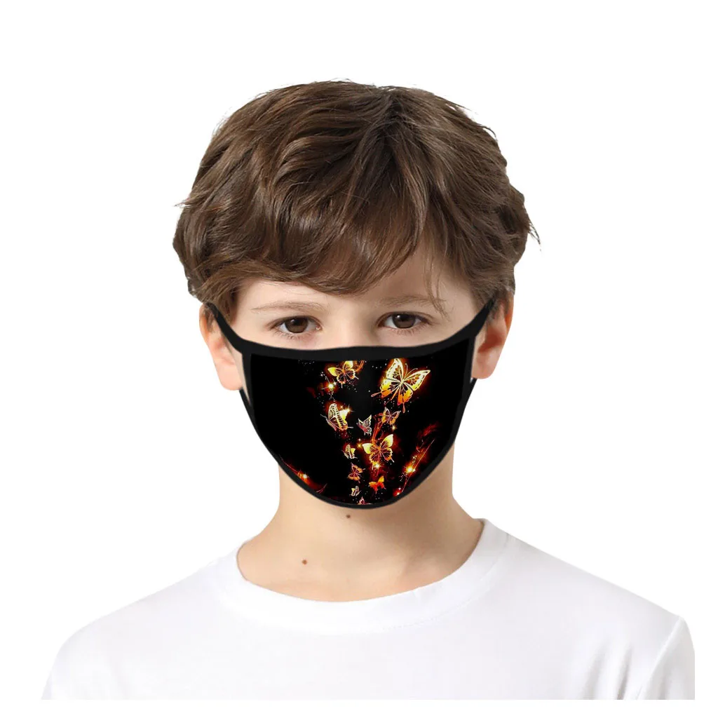 Детская маска для лица на Хэллоуин 1 шт. Забавный принт в виде бабочки Детские