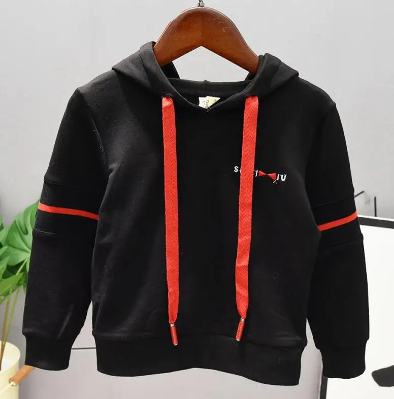 hoodies Комплекты одежды для маленьких мальчиков; повседневные комплекты верхней одежды с буквенным принтом; сезон осень-зима; спортивный костюм с длинными рукавами; комплект одежды из топа и штанов и шапки - Цвет: hoodies