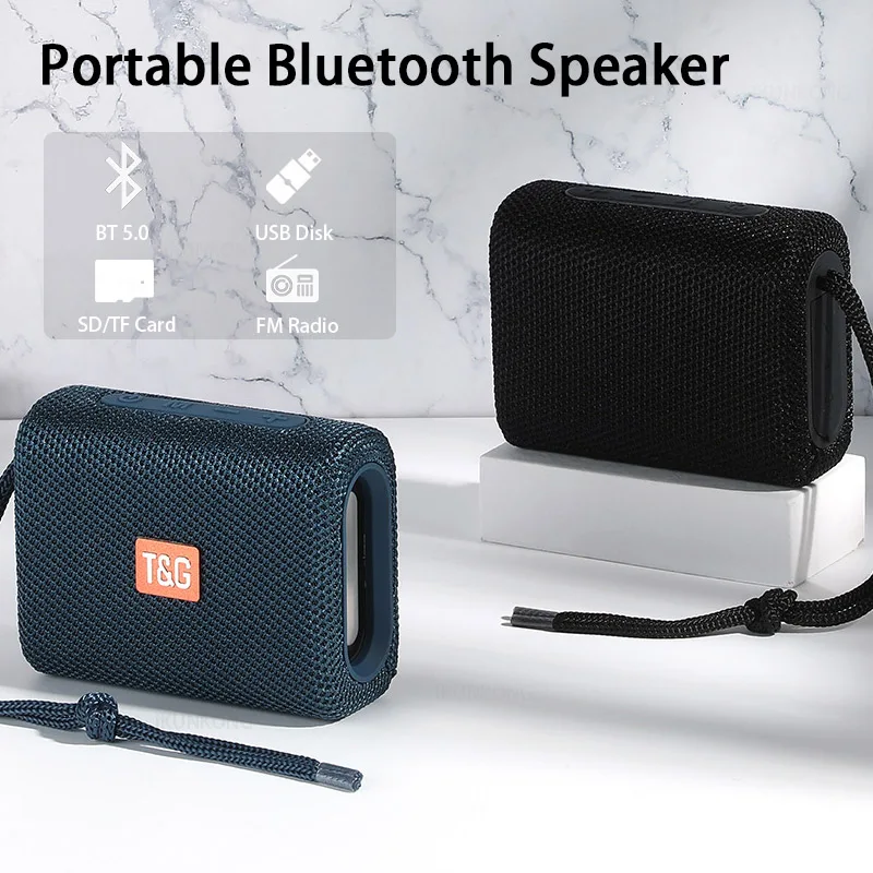 

Mini Speakers Portable Bluetooth Speaker Wireless Soundbar Outdoor HIFI Bass Subwoofer Support TF Card FM Radio Music Column