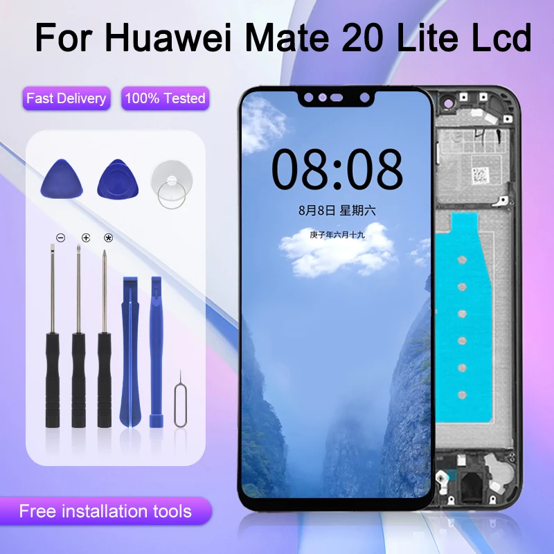 Оригинальный сенсорный ЖК-экран 6 3 дюйма для Huawei Mate 20 Lite с рамкой | Мобильные