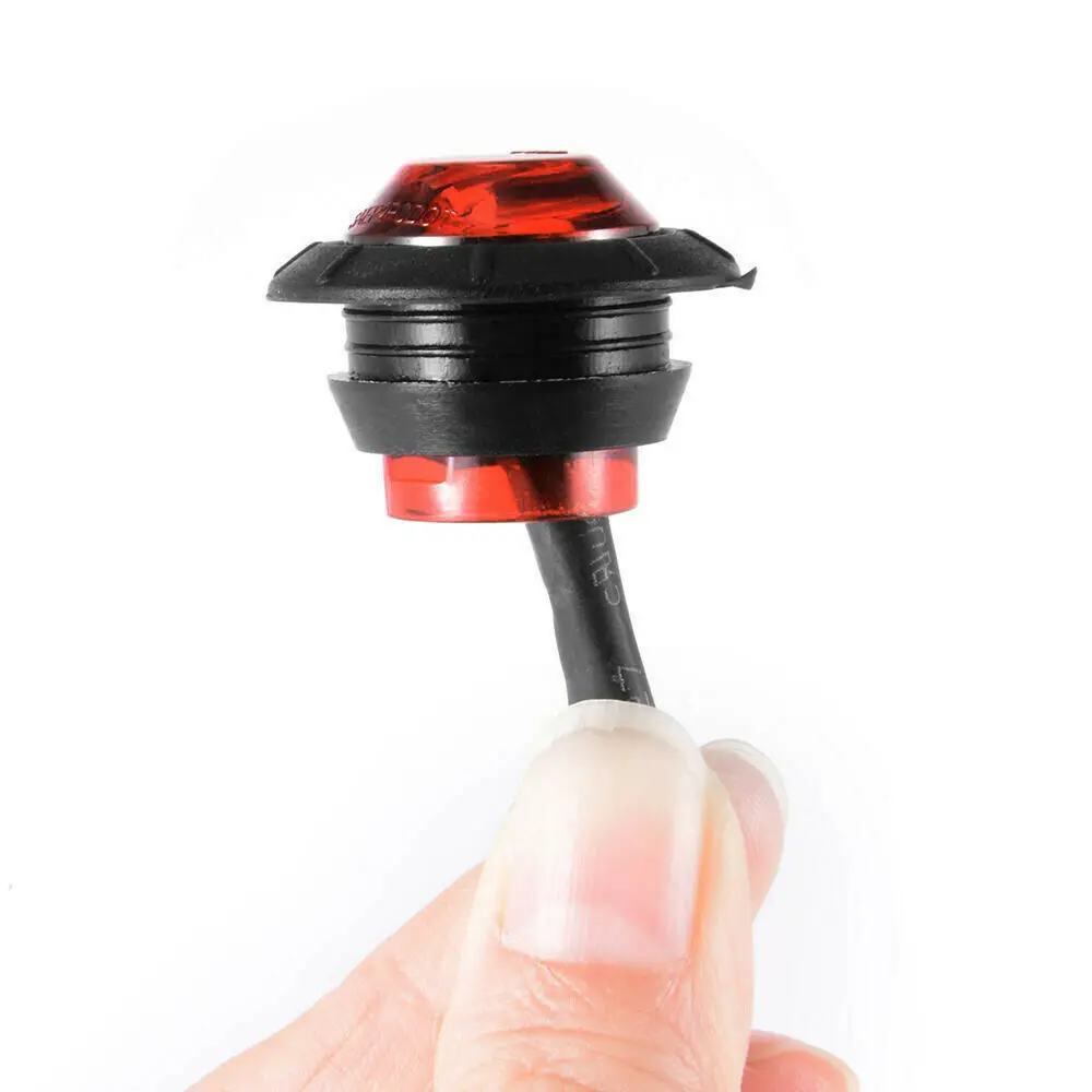 

Mini Side Marker Light Parts Round 10pc 3/4\" 80LM Accessory Anti-Dust