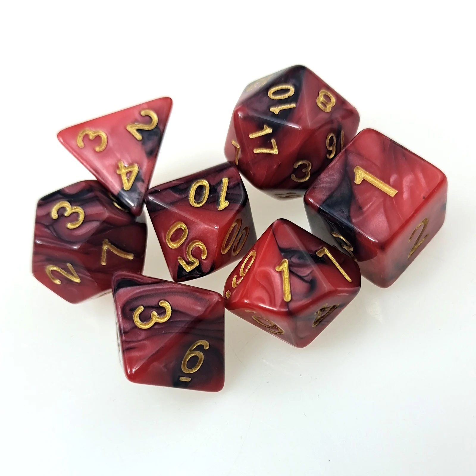 7 шт. полиэдральный набор костей для ролевых игр с принтом близнецы Цвет обувь