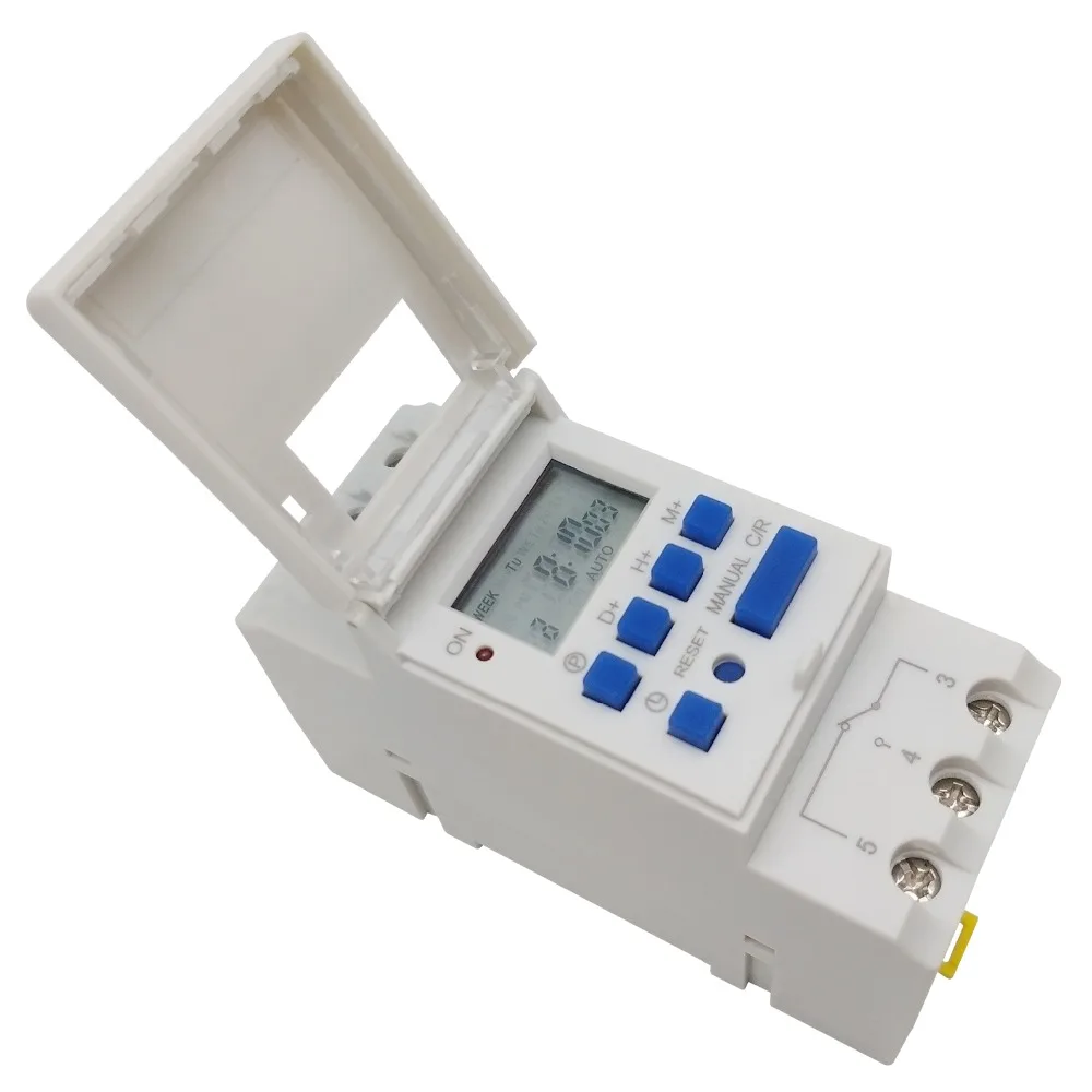 THC 15A 12V 24V 110V 220V Цифровой ЖК-дисплей недельный программируемый цифровой таймер переключатель реле времени