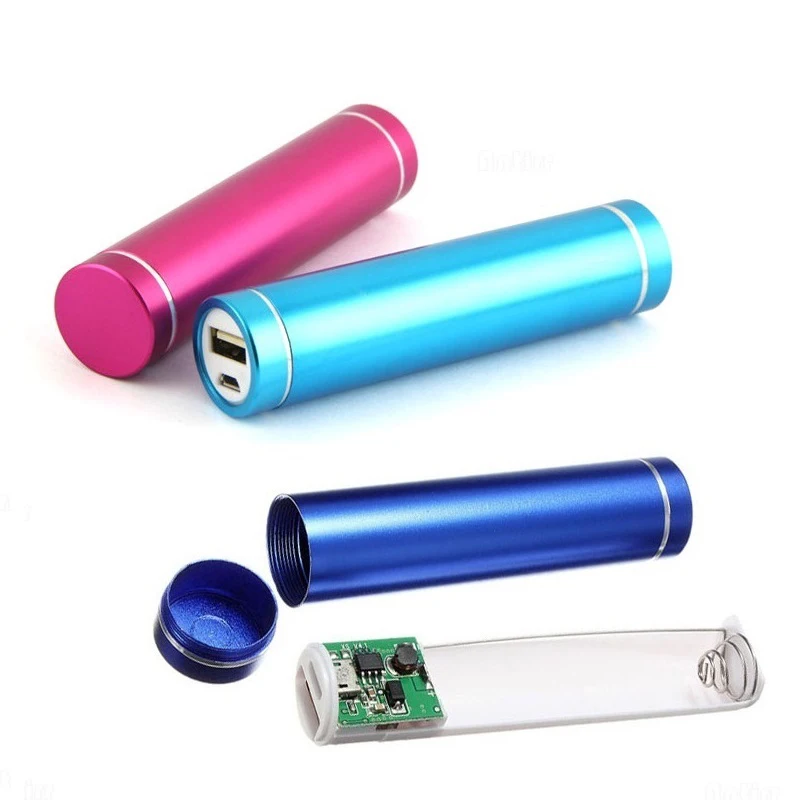 

Metal mobile power supply DIY kit storage box solder-free kit 1X 18650 battery 5V 1AUSBmobile phone external mobile power supply