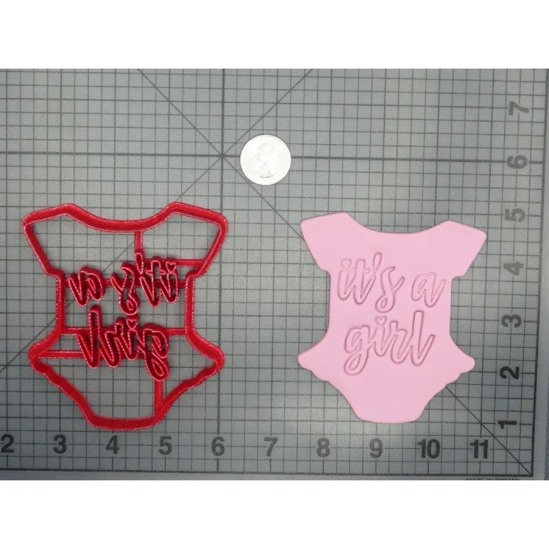 Boy Onesie Its a Girl Fondant Cookie Stamp Embosser 3D Printed Food Grade Custom Made | Дом и сад