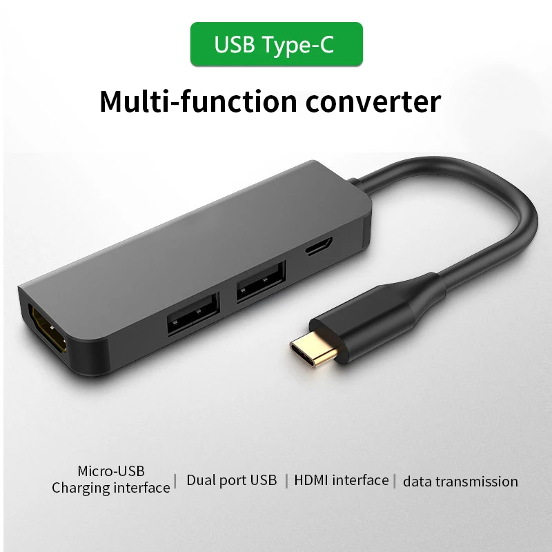 4in1Type-C к HDMI USB2.0 3 0 PD многофункциональный концентратор для смартфона компьютера HDTV